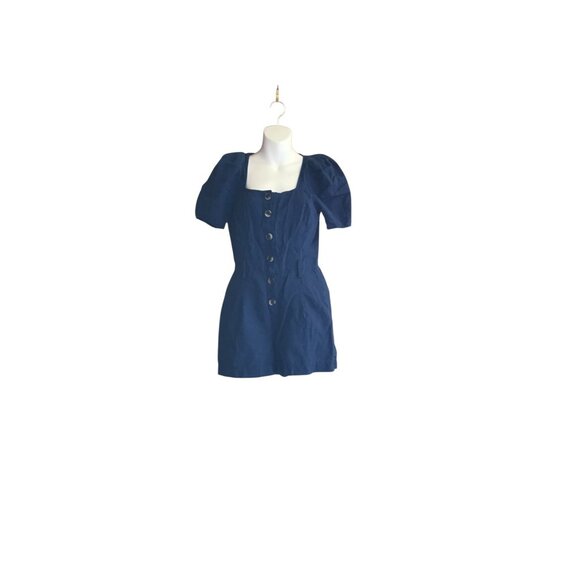 Banana Republic Blue Short Sleeve Romper - Picture 1 of 5